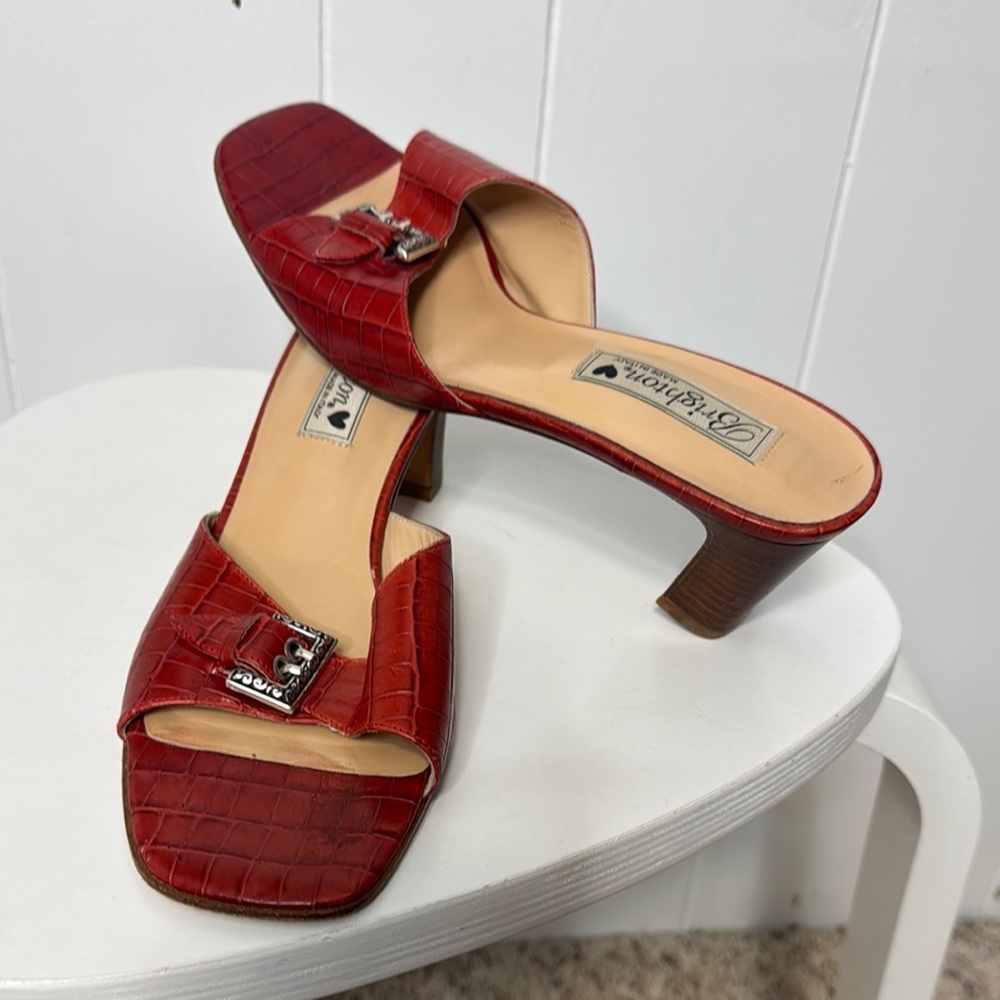Brighton red sandal heels women’s 9.5